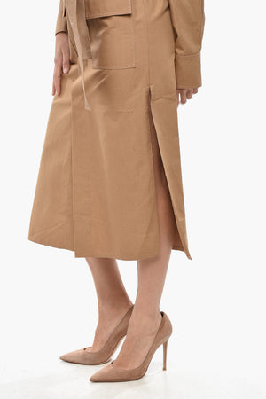 Chemisier in Cotone con Tasche Utility e Cintura