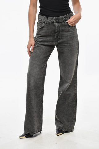 Wide-Leg Jeans KOREA in Dark Wash with Tone-On-Tone Button 25cm