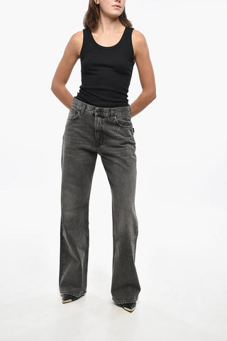 Wide-Leg Jeans KOREA in Dark Wash with Tone-On-Tone Button 25cm