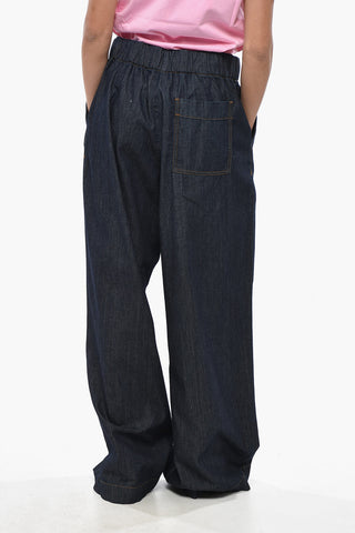 Palazzo Denims with Elastic Waistband