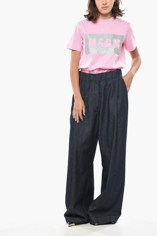 Palazzo Denims with Elastic Waistband