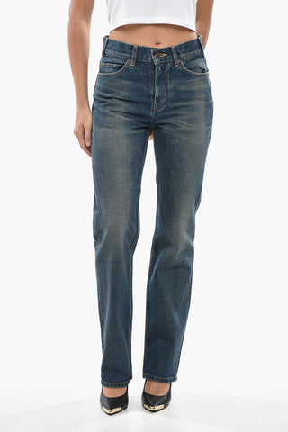 Straight Fit Denim Jeans Medium Wash 20cm
