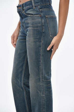Straight Fit Denim Jeans Medium Wash 20cm