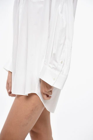 Hemdkleid aus Popeline mit weiten Ärmeln
