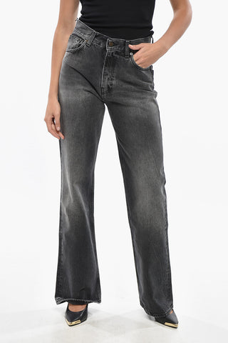 Wide-Leg Jeans KOREA in Dark Wash with Tone-On-Tone Button 28cm