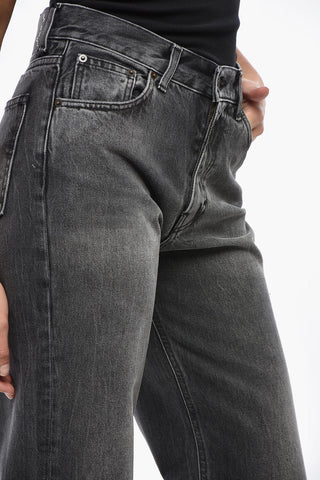 Wide-Leg Jeans KOREA in Dark Wash with Tone-On-Tone Button 28cm