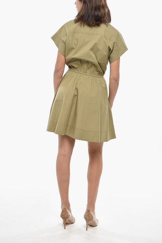 Hemdkleid aus Baumwollmischung mit elastischem Taillenbund