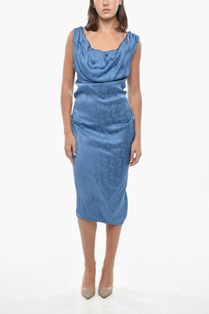 Midi Dress GINNIE in Satin Jacquard
