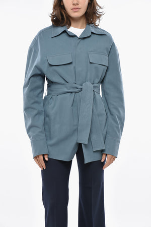 Camicia Sahariana in Gabardina con Cintura
