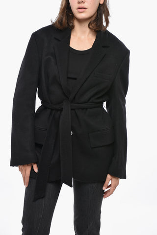 Cappotto Corto in Cashmere con Cintura