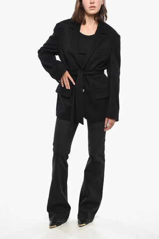 Cappotto Corto in Cashmere con Cintura