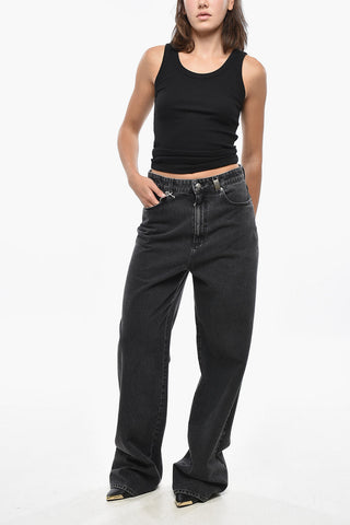 Stone Washed Loose Fit Denims 24cm