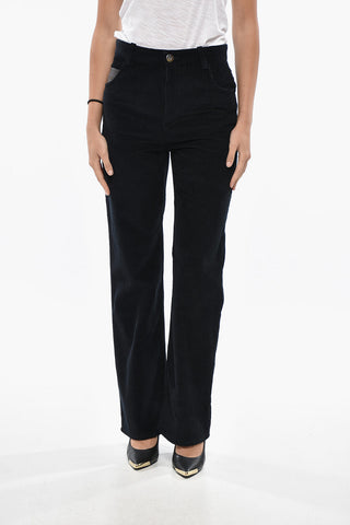 5-Pocket Ribbed Velour Trousers