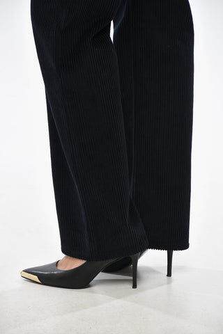 5-Pocket Ribbed Velour Trousers
