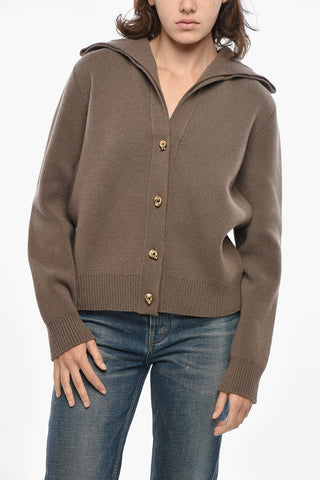 Polo Neck KNOT Wool Cardigan