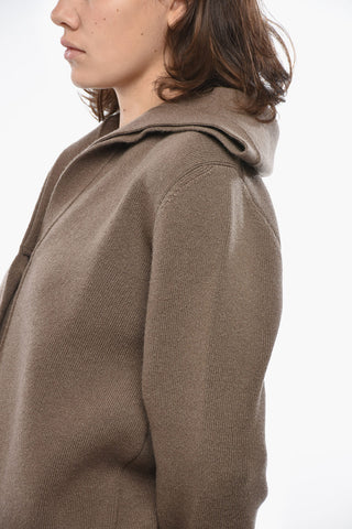 Polo Neck KNOT Wool Cardigan