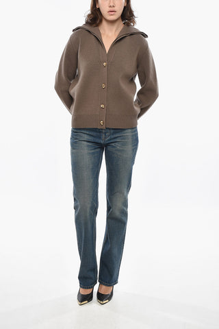 Polo Neck KNOT Wool Cardigan