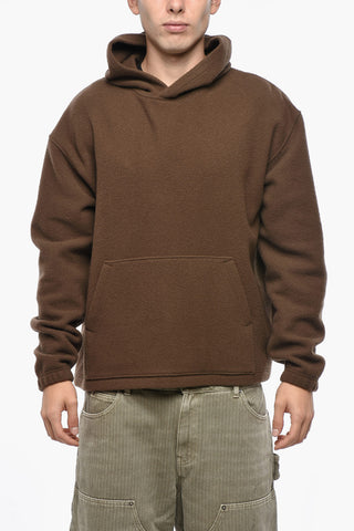 Virgin Wool Hoodie with Kangaroo Pocket