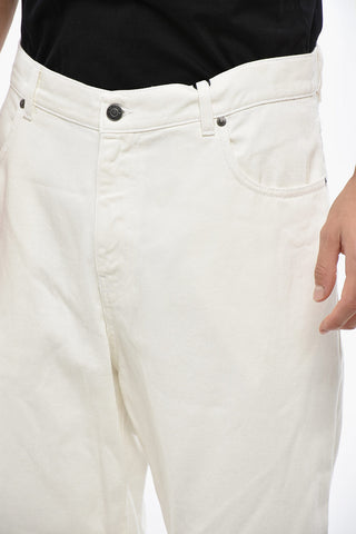 Straight-Leg Jeans with Contrasting Logo 22cm