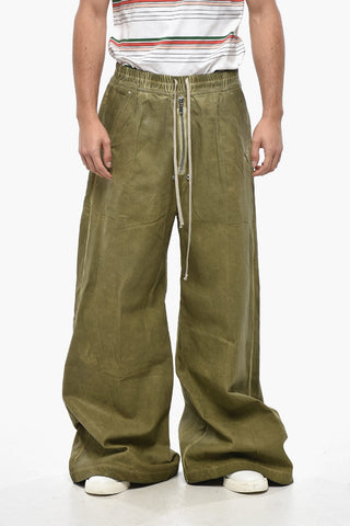 DRKSHDW Pantaloni GETH BELAS in Cotone Spalmato a Gamba Ampia con Elastico in Vita