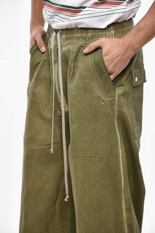DRKSHDW Pantaloni GETH BELAS in Cotone Spalmato a Gamba Ampia con Elastico in Vita