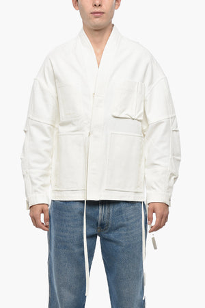 Giubbotto Kimono Field in Cotone Leggero con Taschino