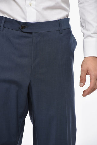 Hose aus reiner Wolle mit Bundfalten