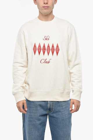 Brushed Cotton ARCHIBALD Crew-neck Sweatshirt with Contrasting Details