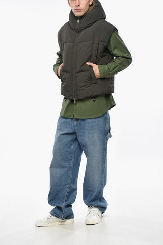 Ärmellose Daunenjacke ANDREW aus Nylon-Jacquard