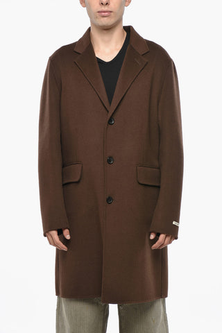 Virgin Wool Blend SALVATORE Coat with Flap Pockets