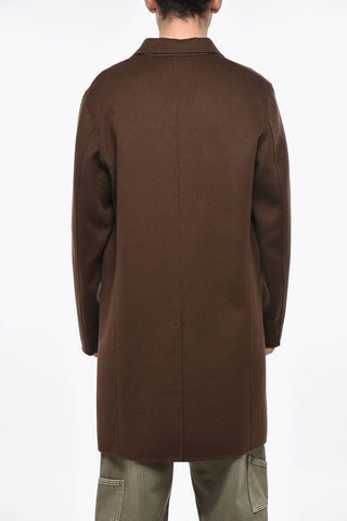 Virgin Wool Blend SALVATORE Coat with Flap Pockets