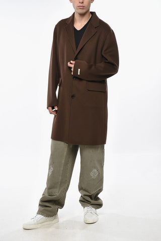 Virgin Wool Blend SALVATORE Coat with Flap Pockets