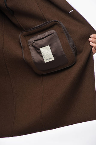 Virgin Wool Blend SALVATORE Coat with Flap Pockets