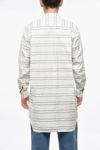 HOMME PLUS Camicia con Motivo Jacquard Impreziosita da Paillettes