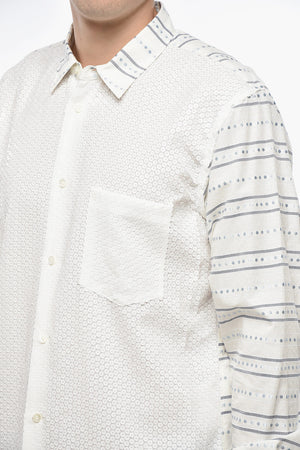 HOMME PLUS Camicia con Motivo Jacquard Impreziosita da Paillettes