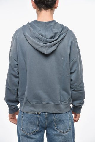 Brushed Cotton MICHAEL Sweatshirt with Zip Closure