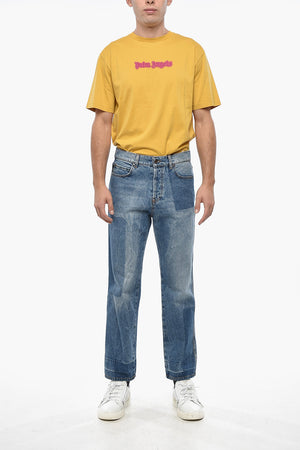 Jeans a Gamba Dritta Effetto Patchwork 19cm