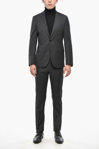 HOLLAND&SHERRY Side Vents Notch Lapel 2-Button Suit