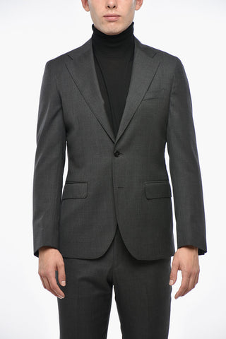 HOLLAND&SHERRY Side Vents Notch Lapel 2-Button Suit