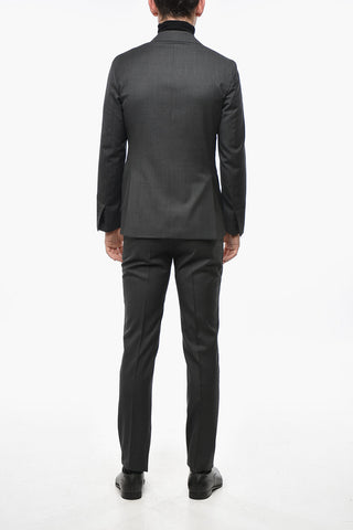 HOLLAND&SHERRY Side Vents Notch Lapel 2-Button Suit