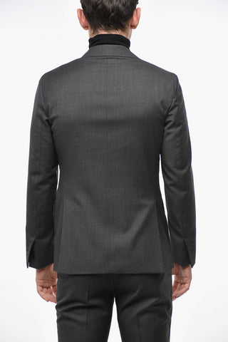HOLLAND&SHERRY Side Vents Notch Lapel 2-Button Suit