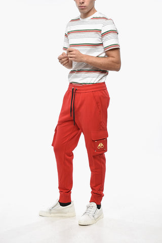 Brushed Cotton CLEMONT Cargo Joggers with Golden Logo
