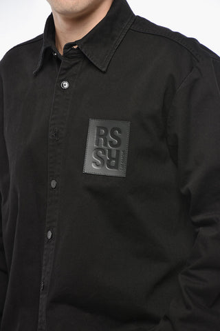 Solid Color Denim Straight Fit Shirt