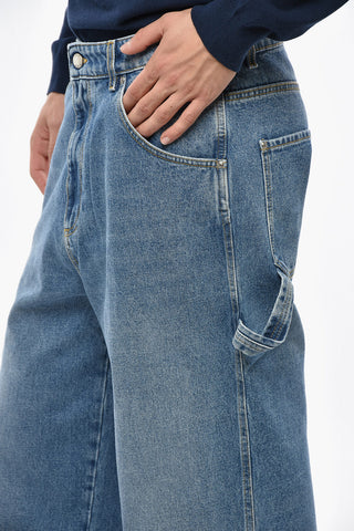 Jeans Oversize a Gamba Dritta 25cm