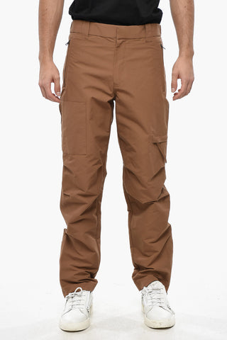 Cotton Blend Cargo Pants with Elastic Waistband