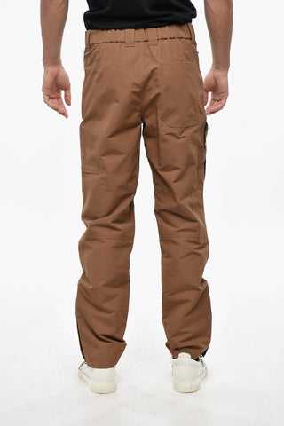 Cotton Blend Cargo Pants with Elastic Waistband
