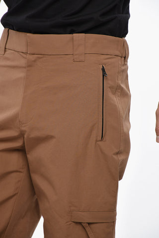Cotton Blend Cargo Pants with Elastic Waistband