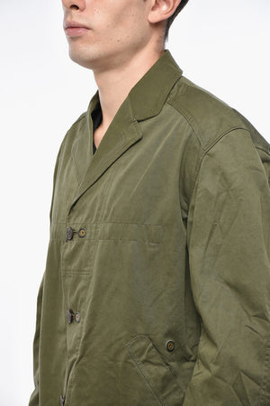 MAN Jacke aus Baumwolle und Leinen mit klassischem Revers