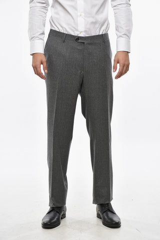 Pantaloni in Lana Vergine ad Orlo Smerlato