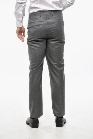 Pantaloni in Lana Vergine ad Orlo Smerlato